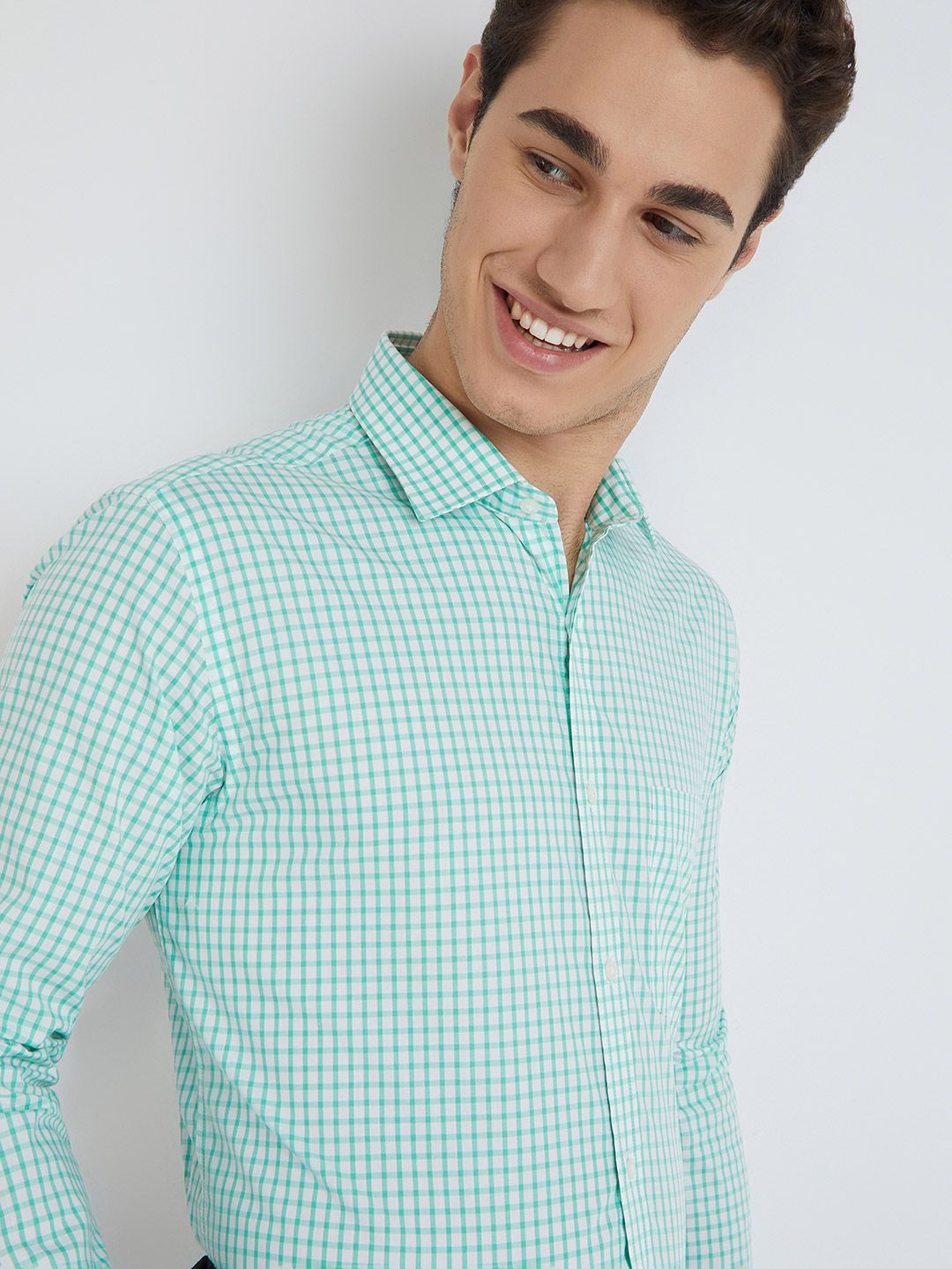 Park Avenue Slim Fit Checked Formal Shirt