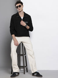 The Indian Garage Co Typography Printed Corduroy Sweatshirt