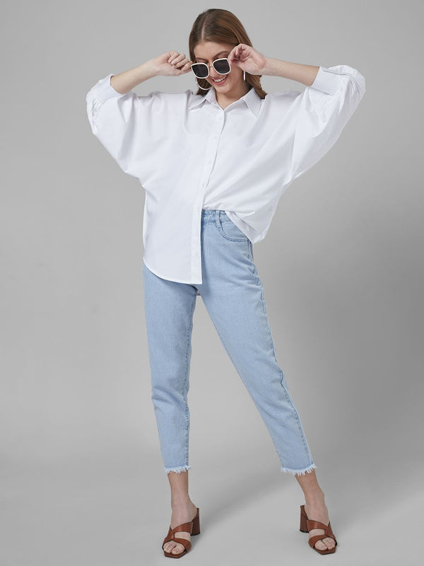 Style Quotient Women Solid Oversized Casual Shirt