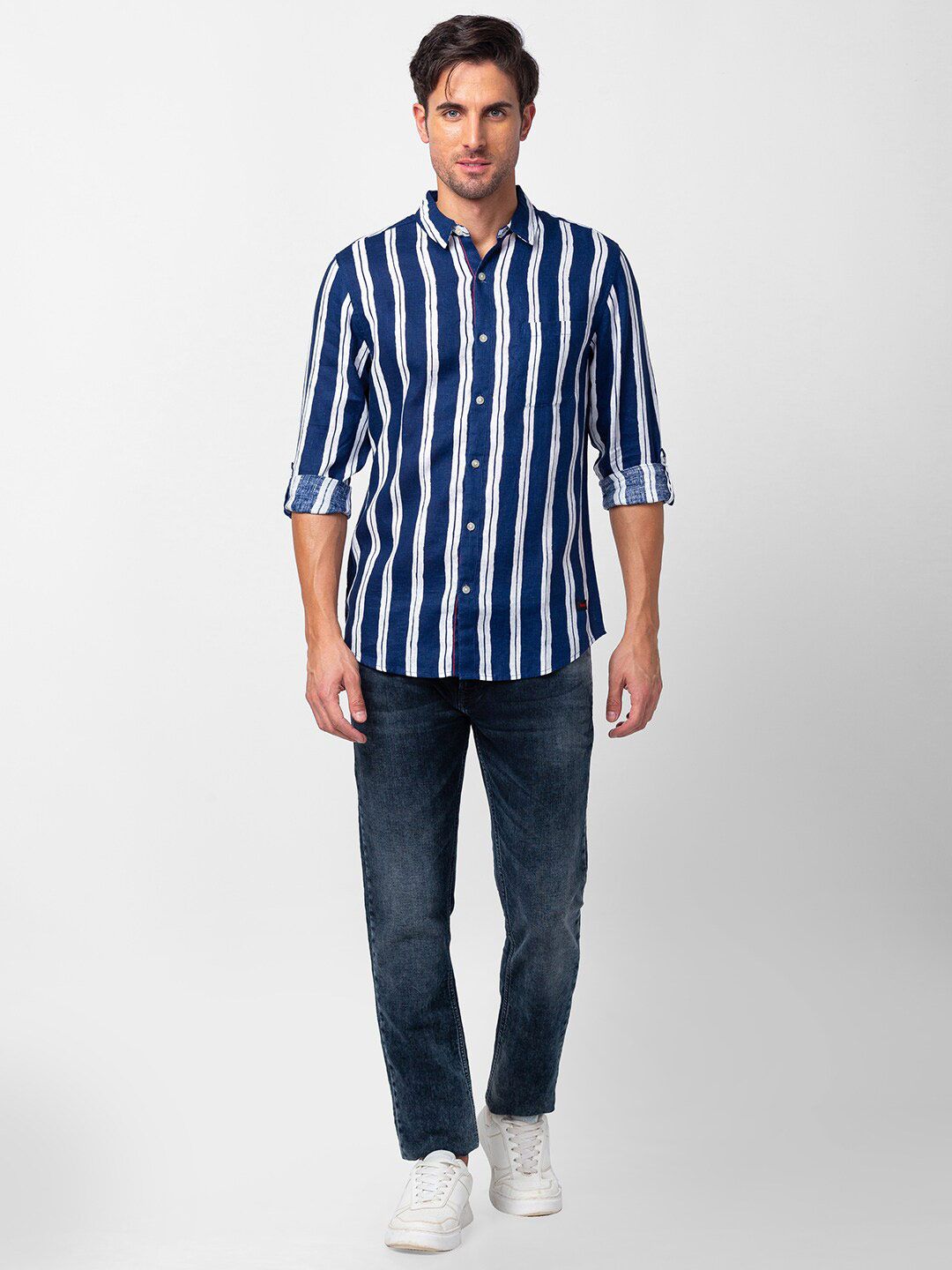 SPYKAR Men Slim Fit Multi Striped Casual Shirt