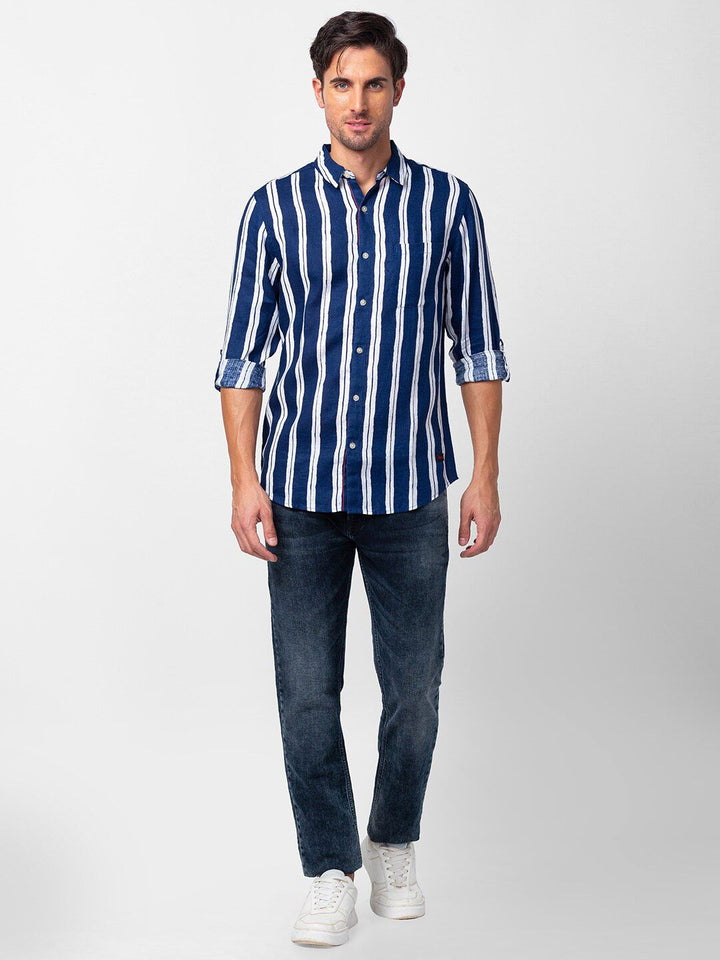 SPYKAR Men Slim Fit Multi Striped Casual Shirt