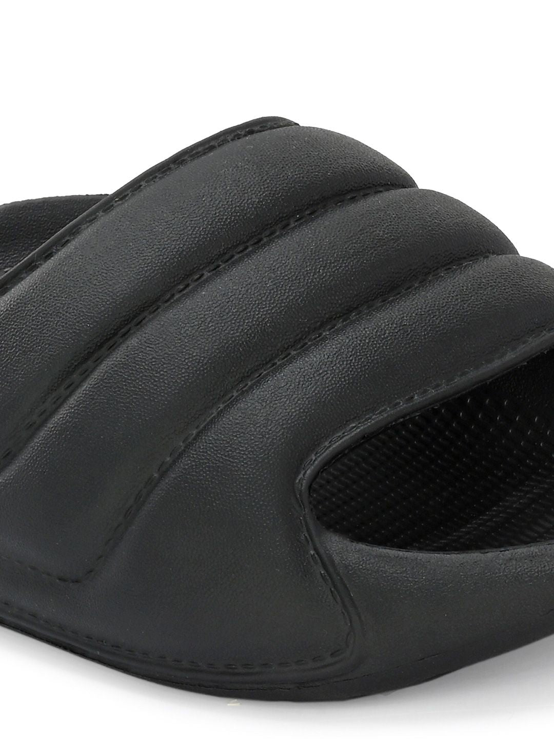 HRX by Hrithik Roshan Women Black Textured Rubber Sliders