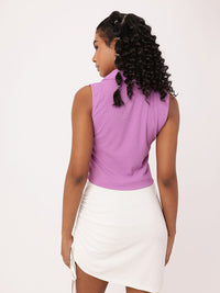 DressBerry Preppy Polo Fitted Crop Top