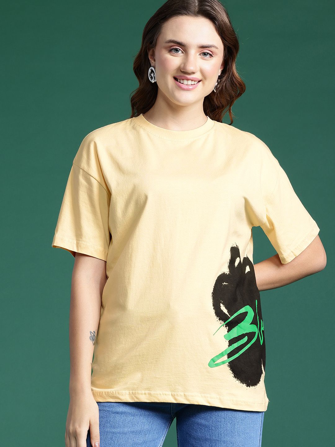 DressBerry Women Placement Print T-shirt