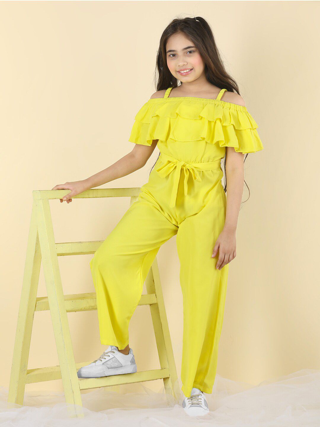 Cutiekins Girls Basic Jumpsuit With Ruffles