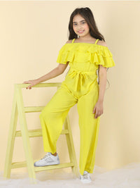 Cutiekins Girls Basic Jumpsuit With Ruffles