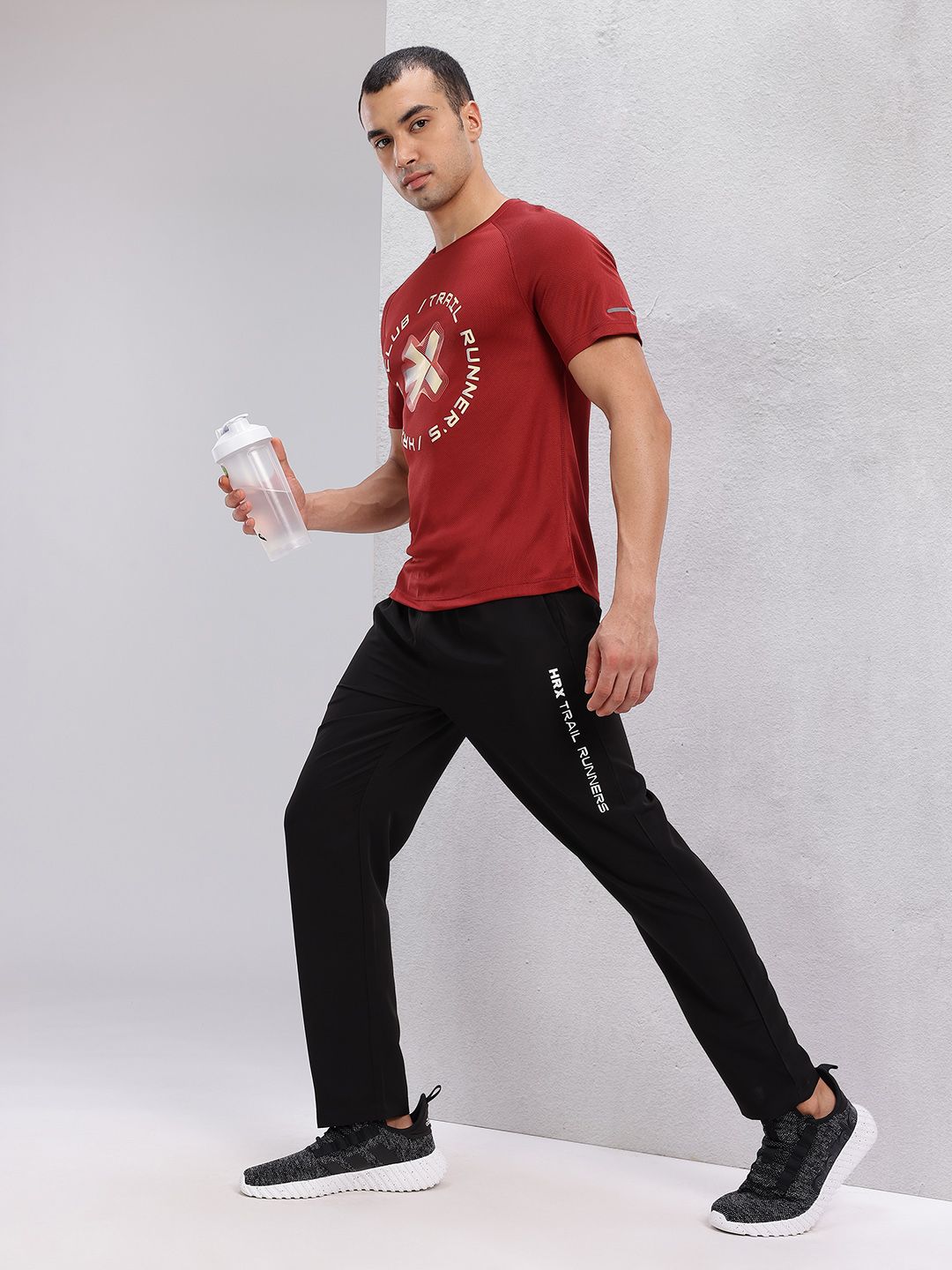 HRX by Hrithik Roshan Brand Logo Print Rapid-Dry Running T-shirt
