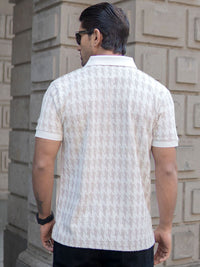 Powerlook Men Regular Fit Conversational Printed Polo Collar T-shirt