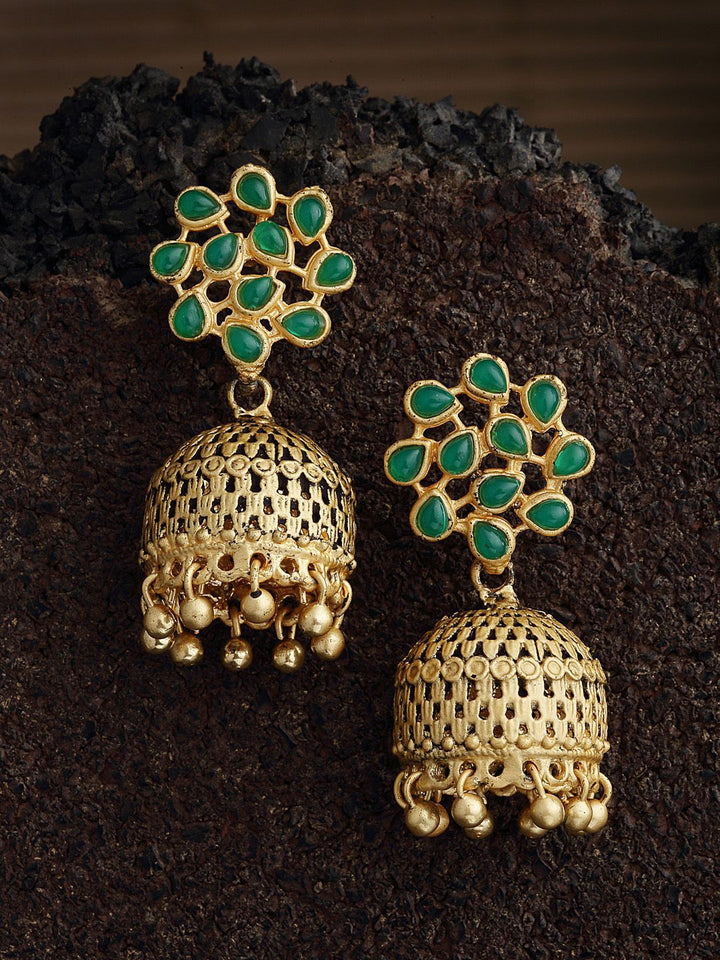 Jhumkas Kontemporari Bersalut Emas Anouk