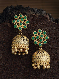 Jhumkas Kontemporari Bersalut Emas Anouk