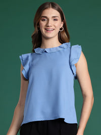 DressBerry Flutter Sleeves Ruffles Top