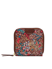 TEAL BY CHUMBAK Women Floral Printed Canvas Zip Around Wallet