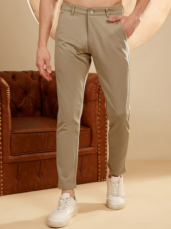 DENNISON Men Smart Tapered Fit Easy Wash 4-Way Lycra Trouser