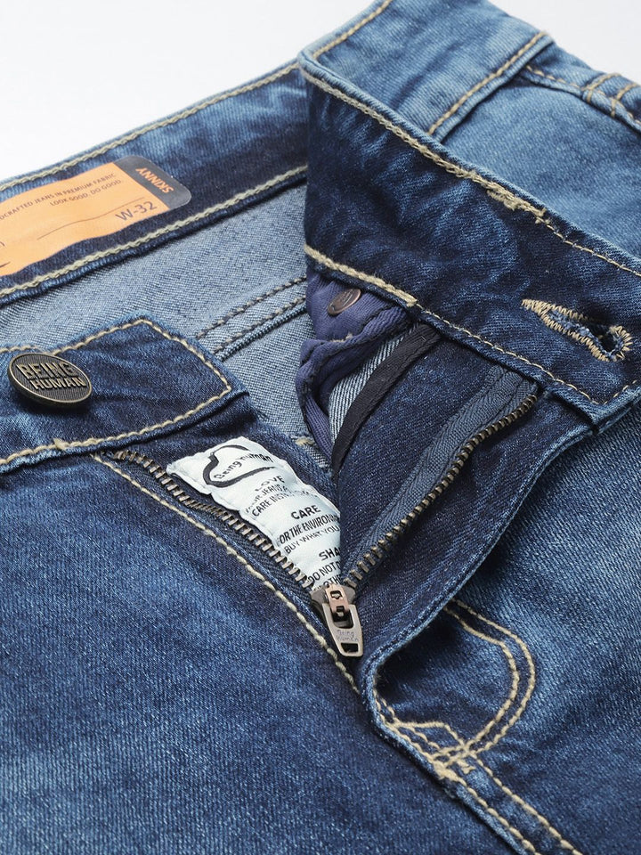 Being Human Men Skinny Fit Heavy Fade Stretchable Jeans