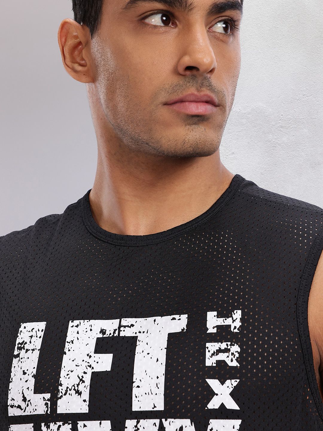 HRX by Hrithik Roshan Printed Sleeveless Rapid-Dry Training T-shirt