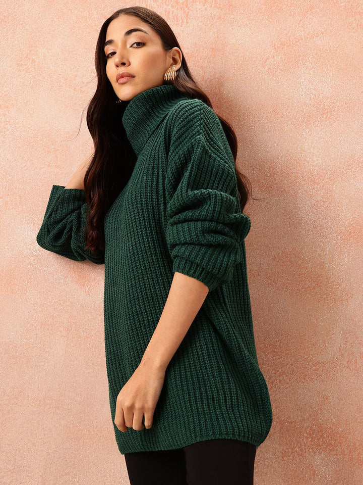 all about you Ribbed Longline Pullover