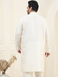 SOJANYA PLUS Size Men Off White Kurta