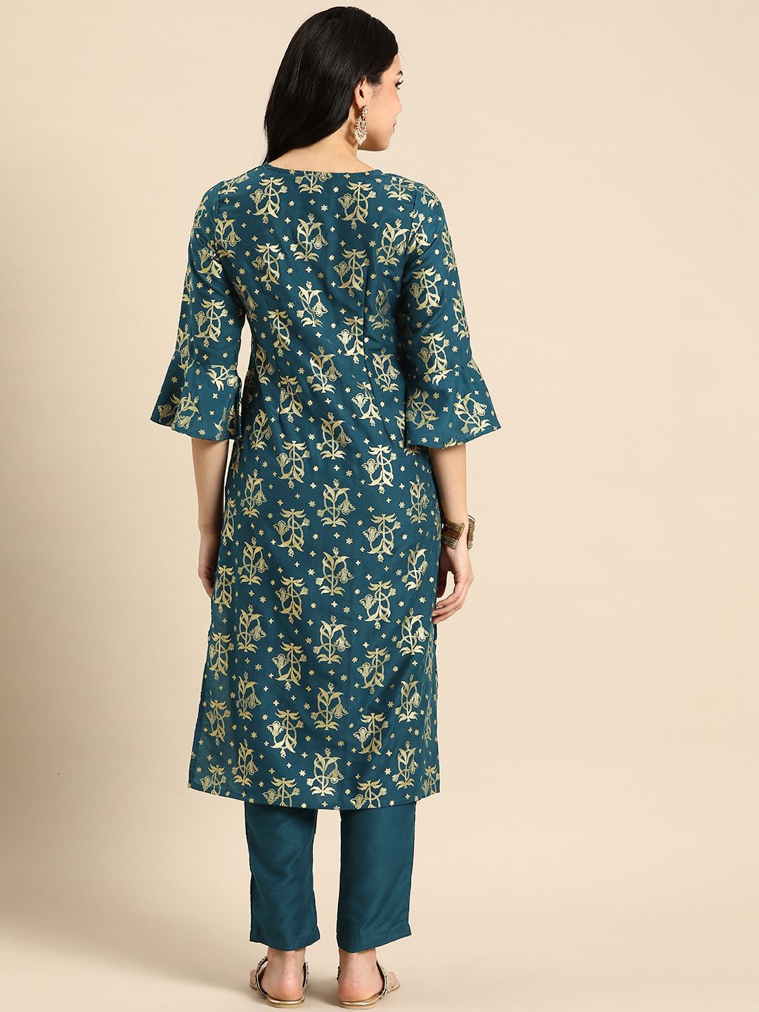 Anouk Ethnic Motifs Printed Regular Kurta with Trousers