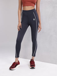 HRX by Hrithik Roshan Women Contrast Stitching High-Rise Rapid-Dry Cropped Training Tights