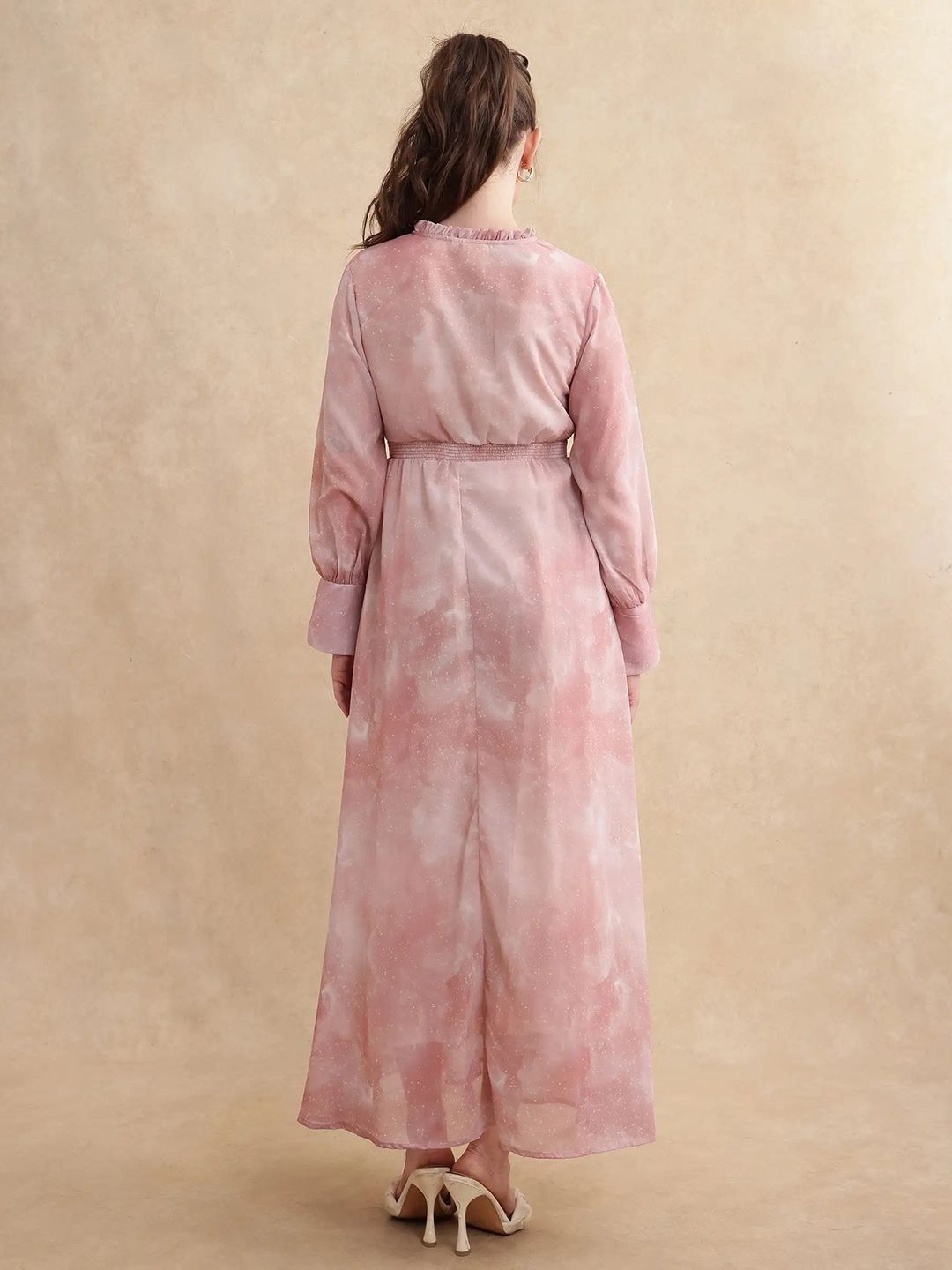 RAREISM Women LIKP PRIMARY PINK Print Fit & Flare Midi Cotton Dress