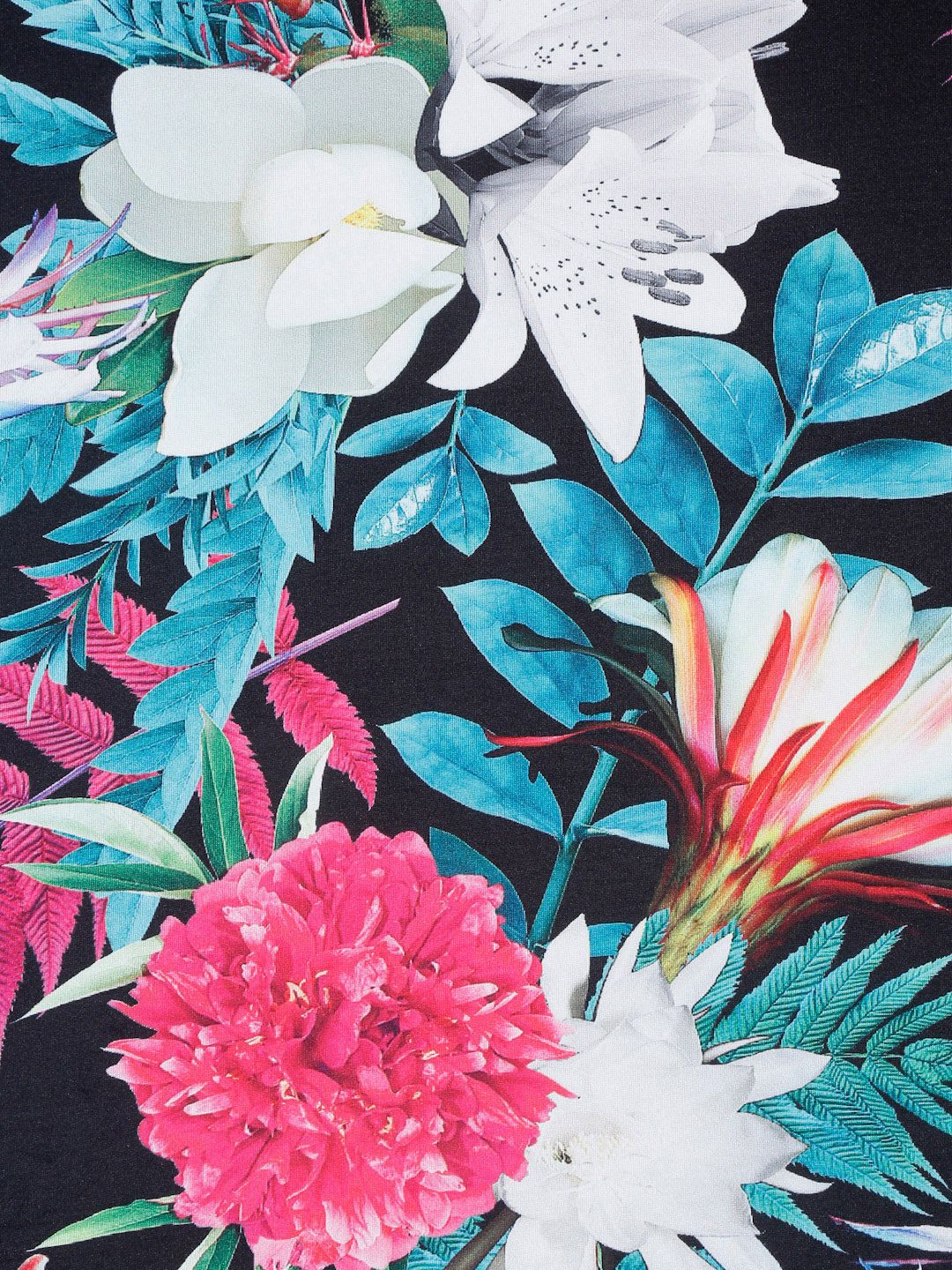Cortina Teal Blue & Pink Floral Printed 3-Seater Sofa Cover