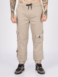 Eszett Lelaki Lelaki Regular Fit Cotton Cargo Joggers