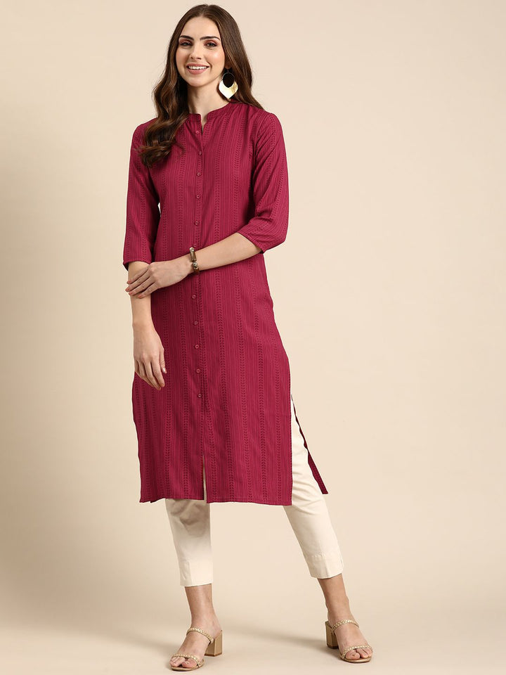 Anouk Women Geometric Woven Design Kurta