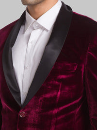Park Avenue Men Velvet Single Breasted Dua Piece Suit