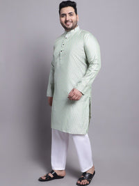 SOJANYA PLUS Ethnic Motifs Woven Design Regular Kurta With Pyjamas & Nehru Jacket