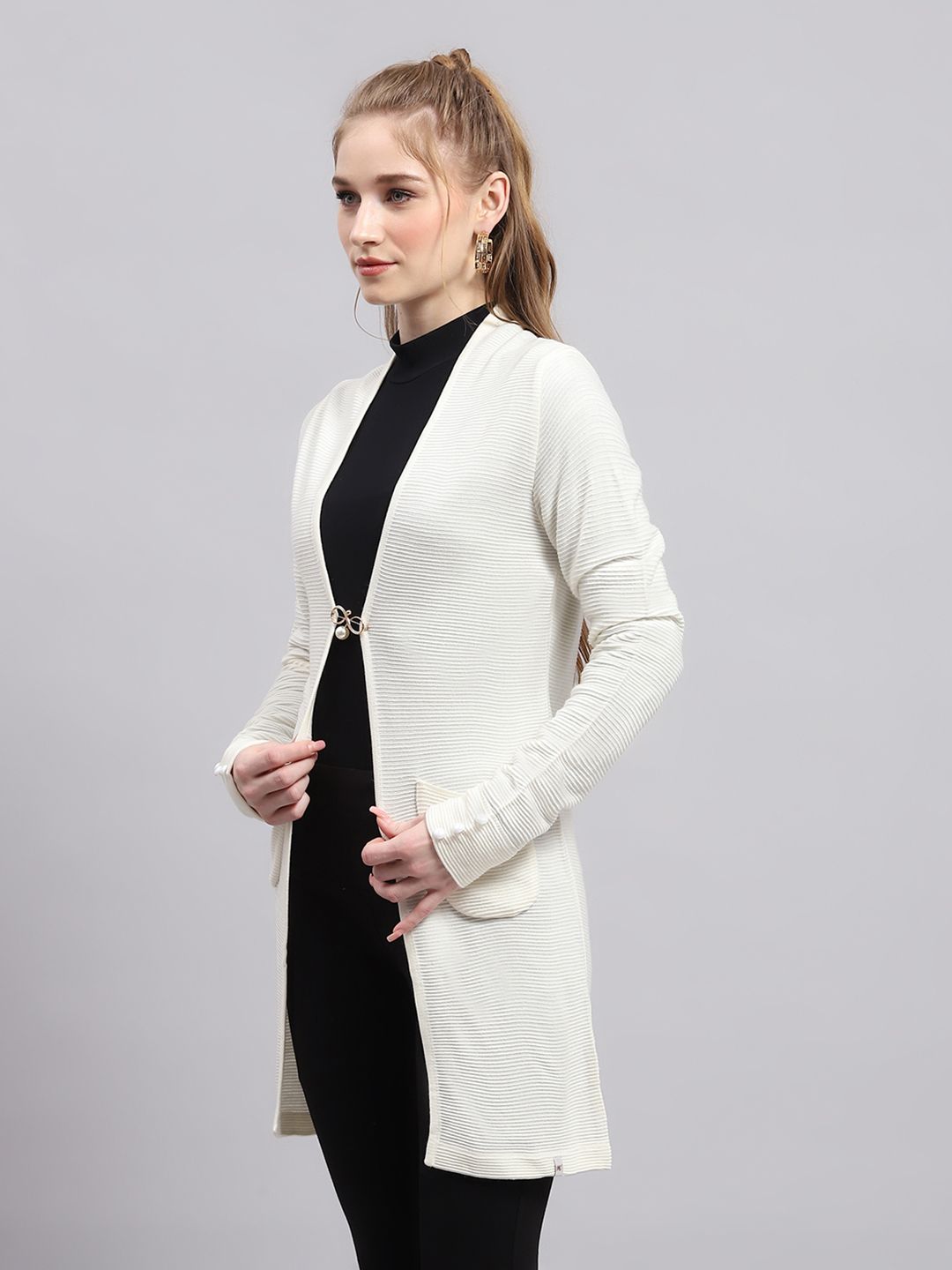 Monte Carlo Self-Striped Longline Cardigan