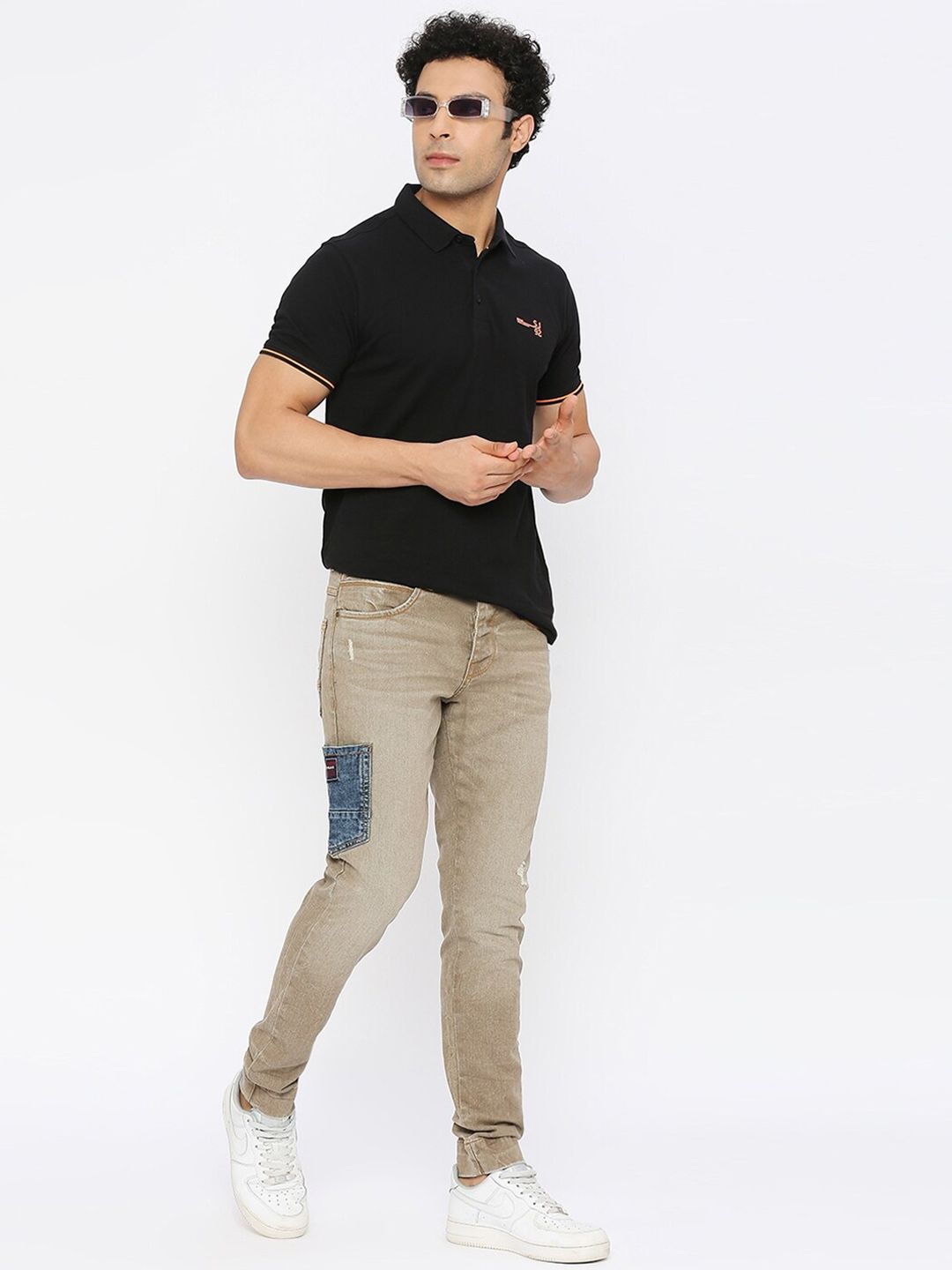 SPYKAR Men Slim Fit Low Distress Light Fade Stretchable Cotton Jeans