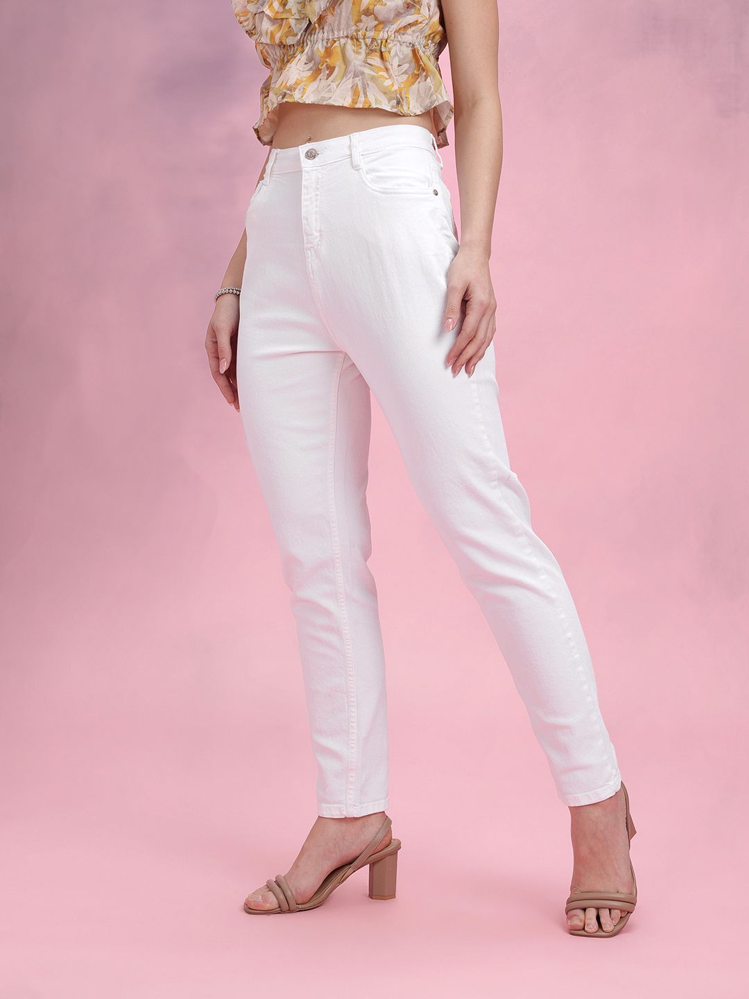 DressBerry Women Mid-Rise Stretchable Mom Fit Jeans