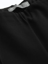 ether Women Black Solid Skinny Fit Treggings
