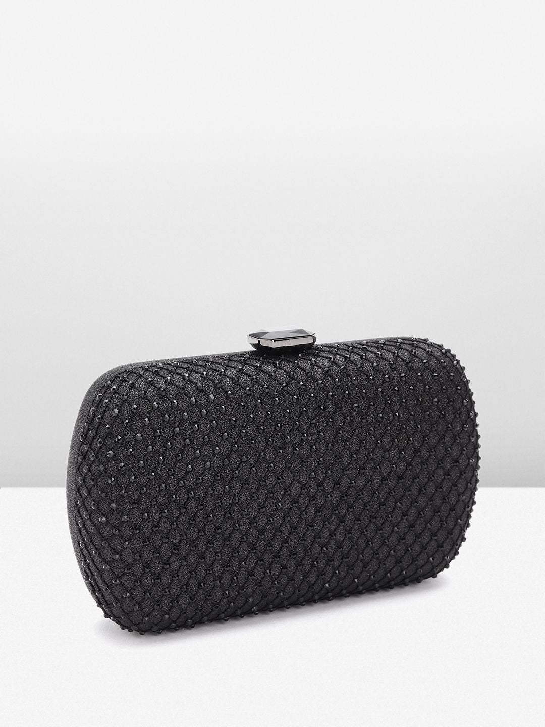 Lino Perros Women Embellished Box Clutch with Glittery Effect