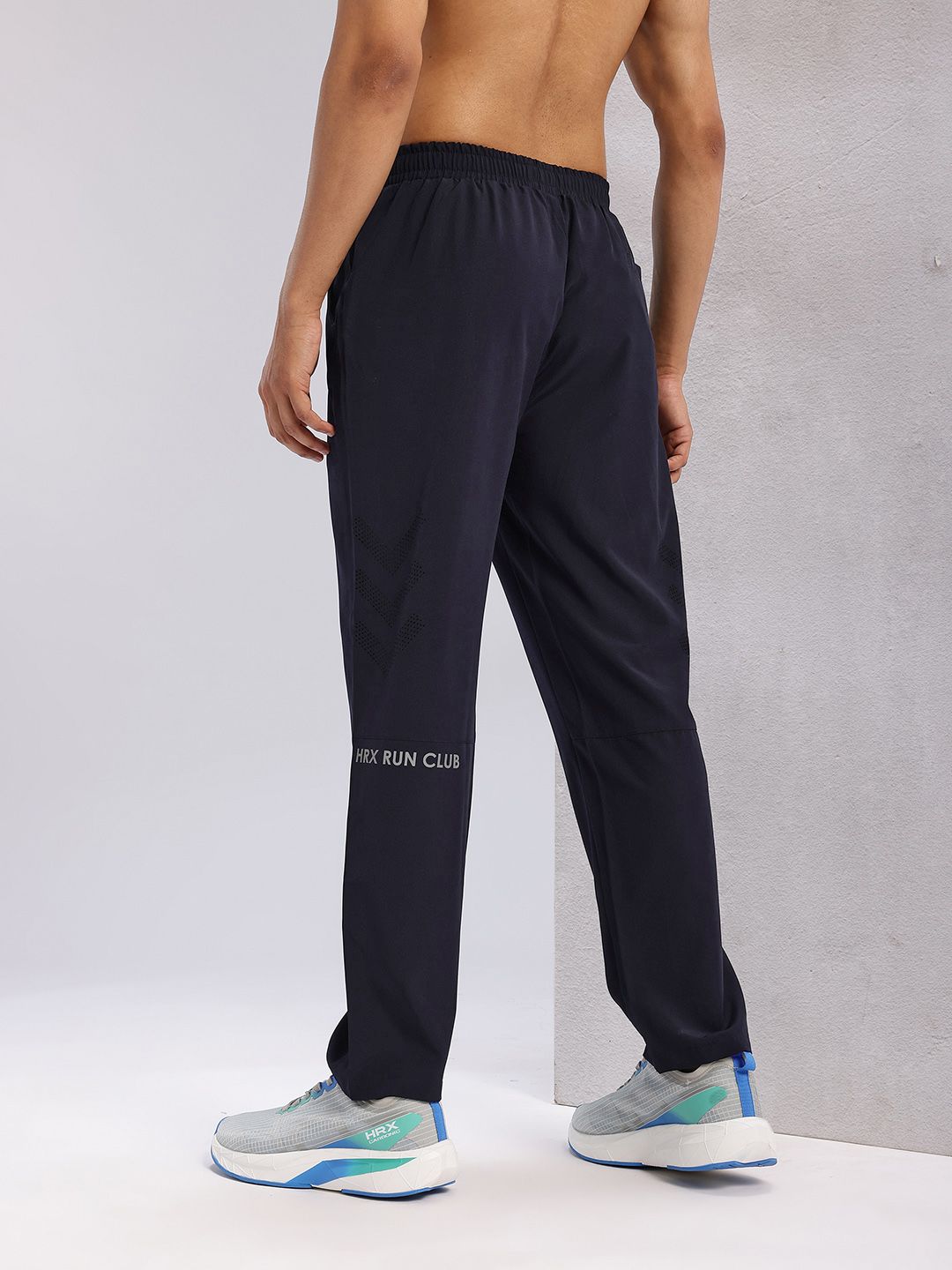 HRX by Hrithik Roshan Men Typography Print Detail Mid-Rise Rapid-Dry Running Track Pants