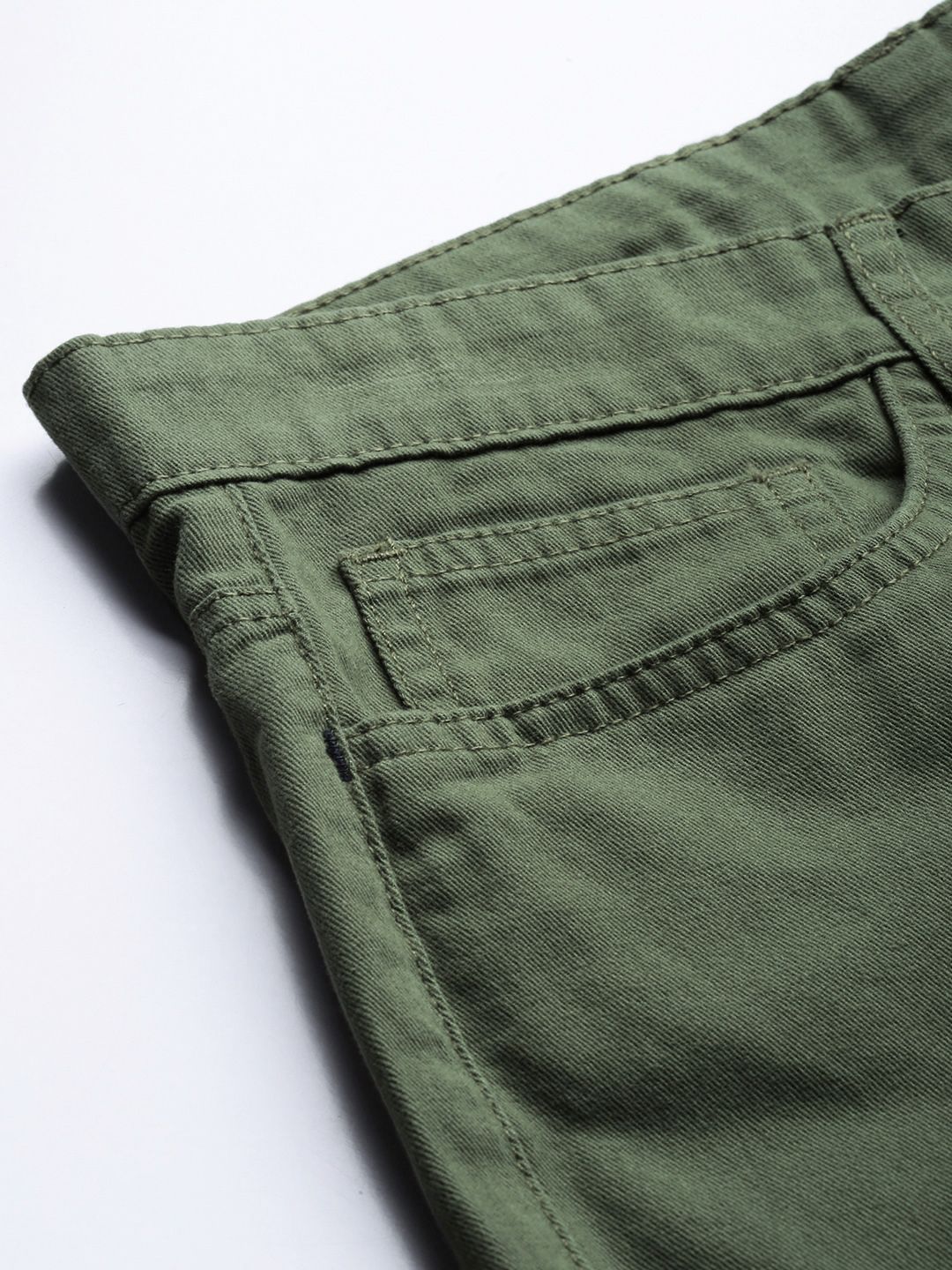 The Indian Garage Co Men Green Slim Fit Chino Shorts