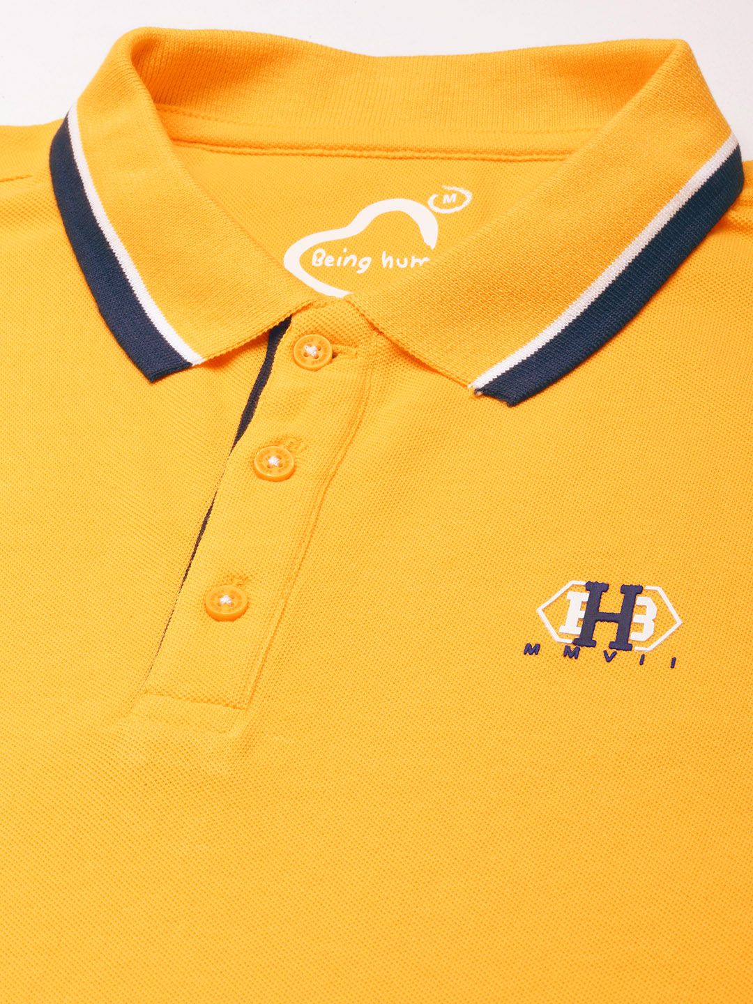 Being Human Polo Collar Pure Cotton T-shirt