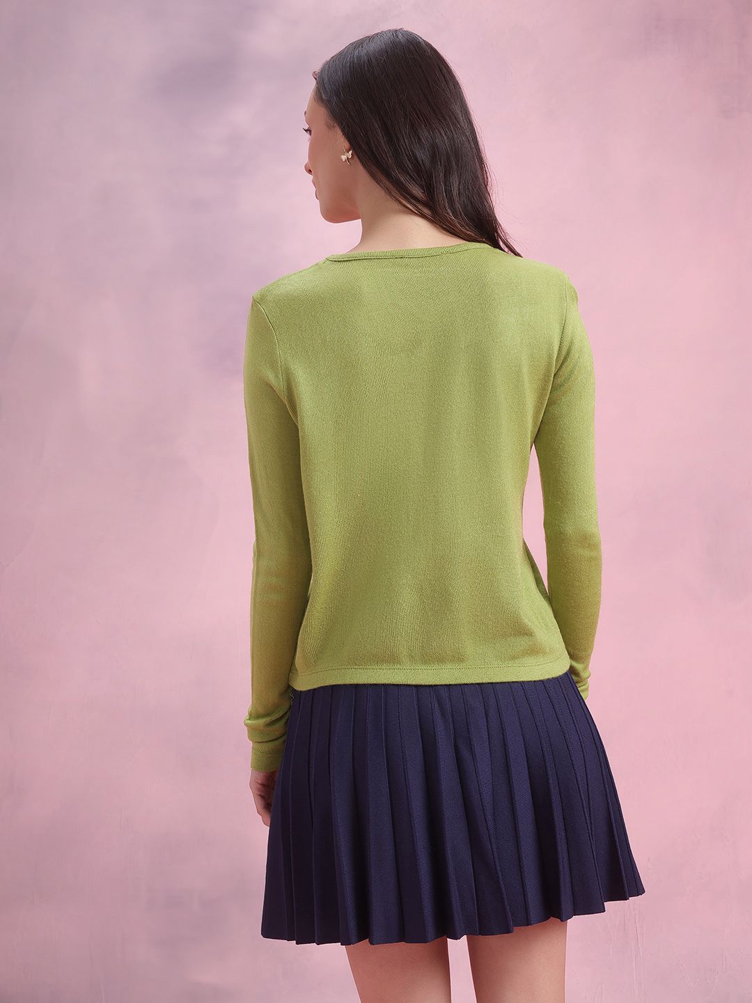 DressBerry Floral Embroidered Detail Pullover