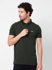 SPYKAR Polo Collar Cotton Slim Fit T-shirt
