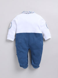 Moms Love Infant Boys Pocket Detail Checked Sleepsuit
