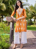 KALINI Ethnic Motif Embroidered Georgette Straight Kurta