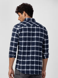 SPYKAR Men Windowpane Checked Casual Shirt