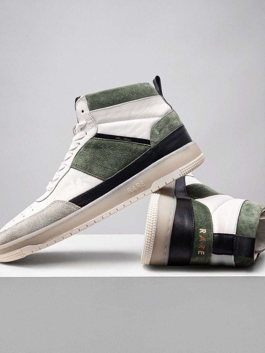 RARE RABBIT Men Horizon Colourblocked Leather Sneakers