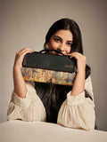 ZOUK Rhea Kapoor Bombay Tapestry Textured Water Resistant Jute Envelope Clutch