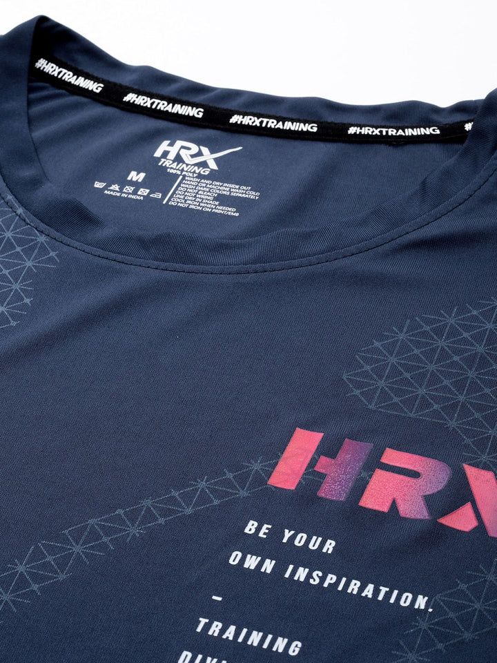 HRX by Hrithik Roshan Men Typography Printed Rapid-Dry Training T-shirt