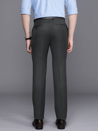 Raymond Men Textured Slim Fit Formal Trousers