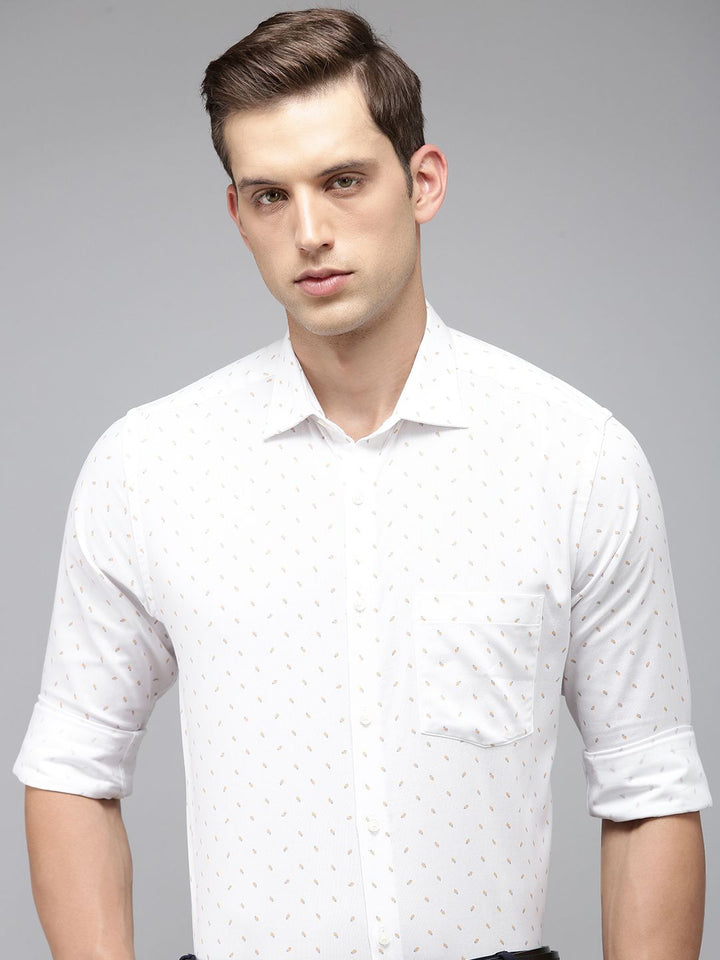 Park Avenue Men Pure Cotton Slim Fit Printed Formal Shirt