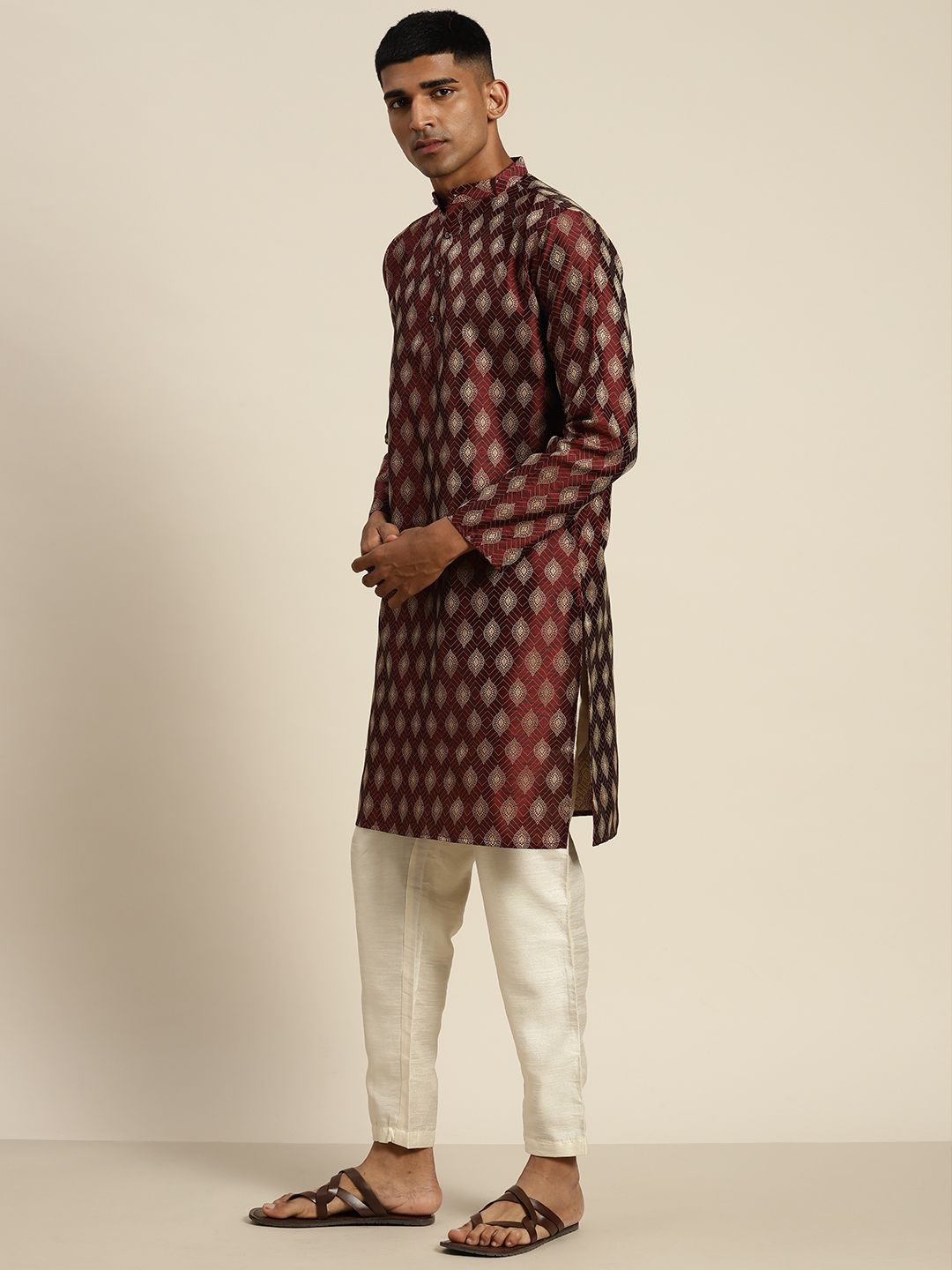 SOJANYA Kurta Katun Sutera Motif Etnik