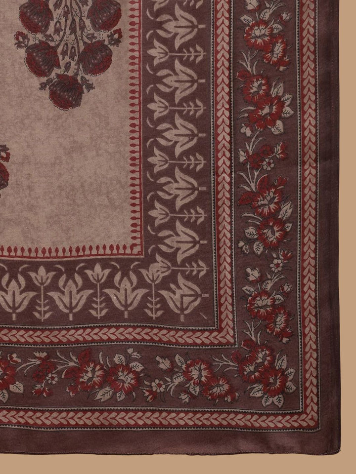KALINI Floral Printed Straight Kurta with Trousers & Dupatta