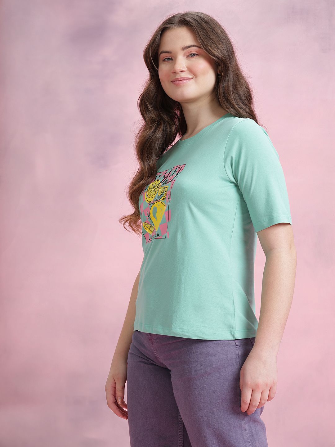 DressBerry Graphic Printed Pure Cotton T-shirt